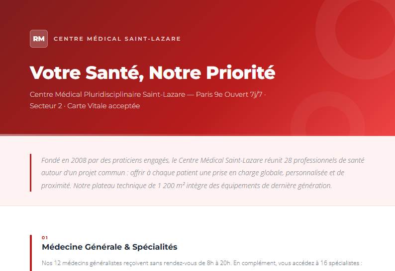 Aperçu d’un modèle de brochure