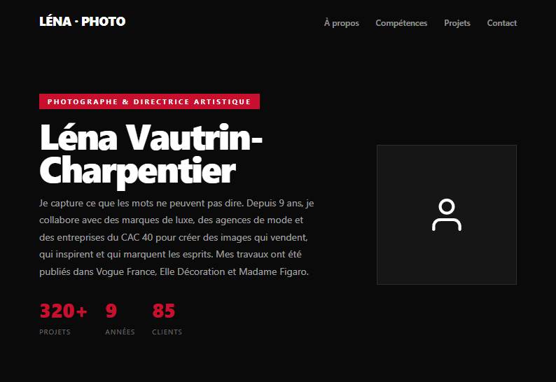 Aperçu d’un modèle de portfolio